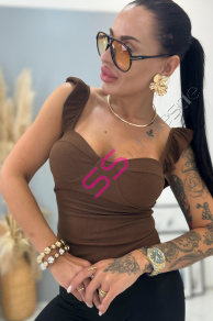 Rebrovaný top s vypchávkami HADLEY