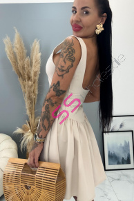 Béžové dámske minišaty STEPHANY