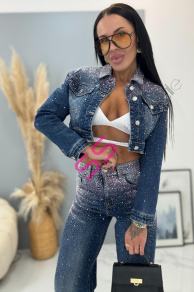 Dvojdielny denim komplet SARA