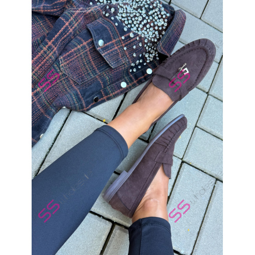 Mokasíny so zlatou ozdobou WRENA-