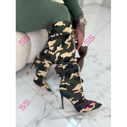 Maskáčové vysoké čižmy MENDEL-