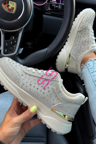 Platformové tenisky zdobené kamienkami MAISIE