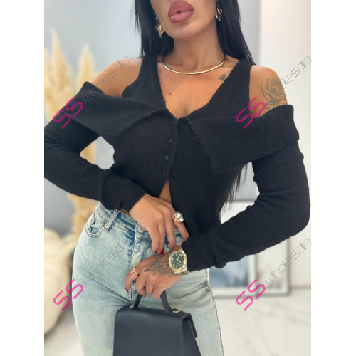 Pletený crop top JANNE