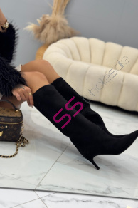 Semišové vysoké čižmy ELAYLA-