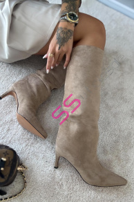 Semišové vysoké čižmy ELAYLA