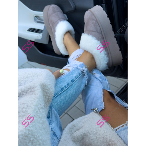 Teplé semišové topánky KASHA-