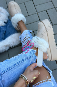 Teplé semišové papuče LETTYNA+