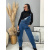 Modré wide-leg rifle na traky CLYRA