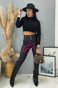 Koženkové slim nohavice SERAVA