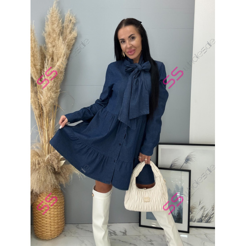Babydoll denim šaty ROSALIE