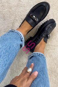 Čierne mokasíny SELIRA