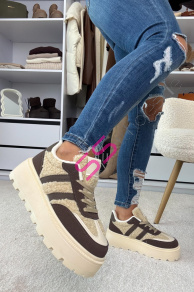 Platformové teddy tenisky ISRA-