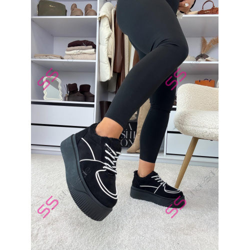 Platformové semišové dámske tenisky HALYNA-