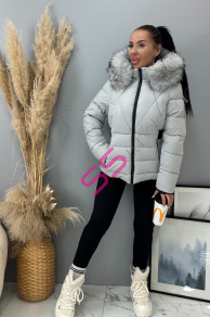 Bunda s kožušinou a kapucňou MILLIE