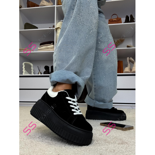 Platformové semišové dámske tenisky HEIDY-