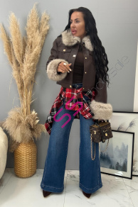 Kožená bunda s kožušinou ANGELLA