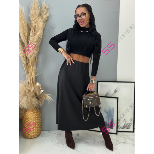 Dlhá saténová sukňa s gumeným pásom THALASSA+