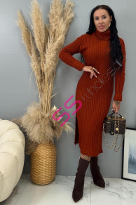 Dlhé pletené rolákové šaty NEVYNA+