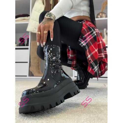 Lakované členkové čižmy PANKA II-