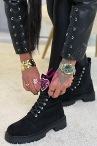 Šnúrovacie čižmy zdobené kamienkami MERANO+