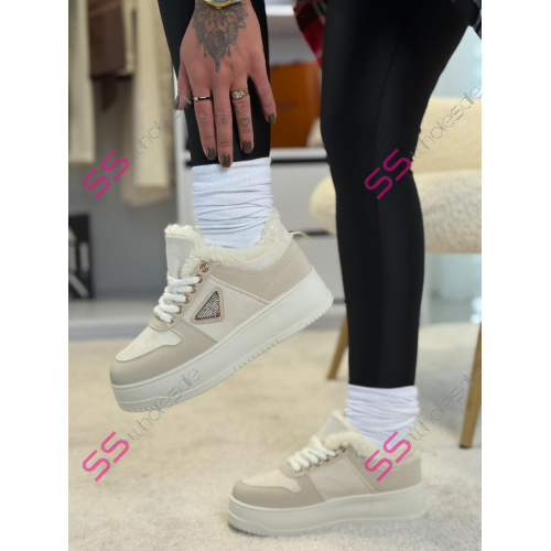 Platformové teddy tenisky KLARYSA-