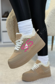 Platformové teddy tenisky KLARYSA-