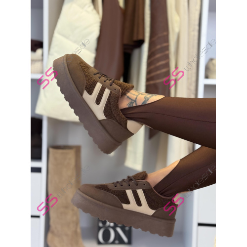 Platformové teddy tenisky SATINA-