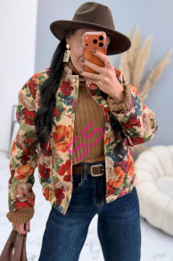Kvetovaná bomber bunda RAHILA