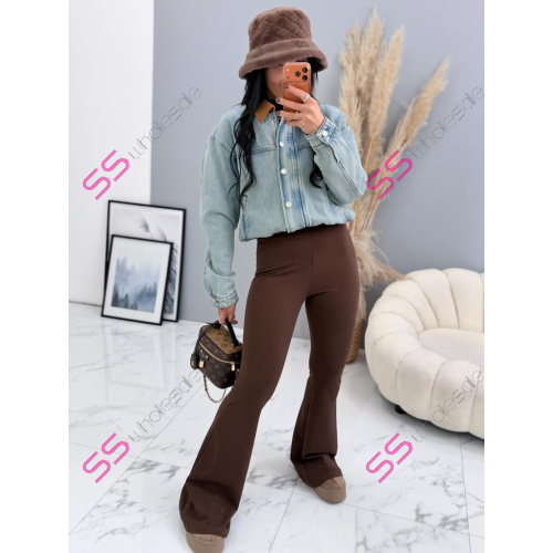 Hnedé zvonové legíny EILEEN