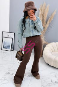 Hnedé zvonové legíny EILEEN