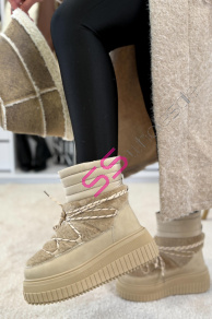 Členkové šnúrovacie čižmy LEANA