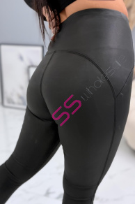 Koženkové legíny s vysokým pásom+