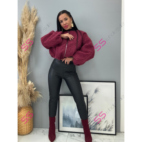 Koženkové legíny s vysokým pásom+