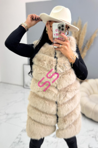 Kožená vesta s kožušinou PENNIA