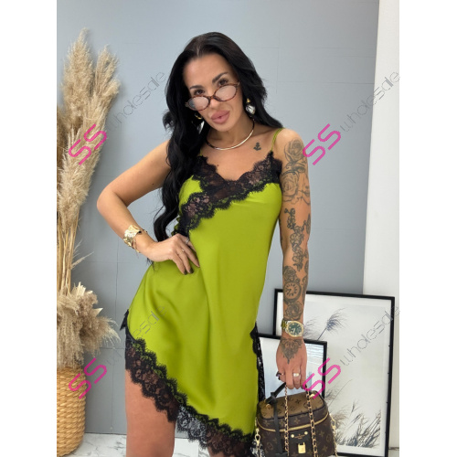 Saténové šaty so čipkou LAYLAH