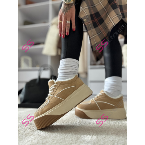 Platformové semišové dámske tenisky HALYNA-