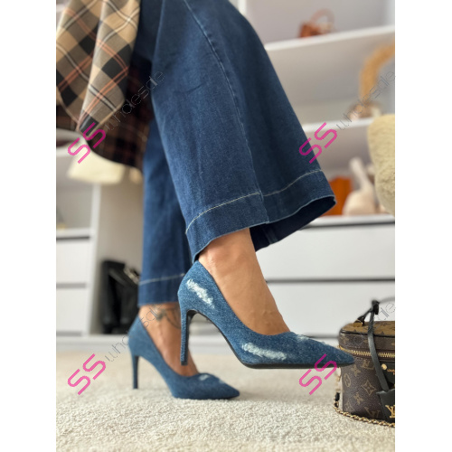 Elegantné denim lodičky EUDORA-