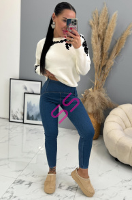 Push-up džegínsy s vysokým pásom+