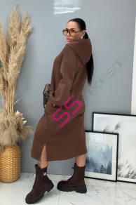 Dlhé mikinové šaty s kapucňou JAMARI+