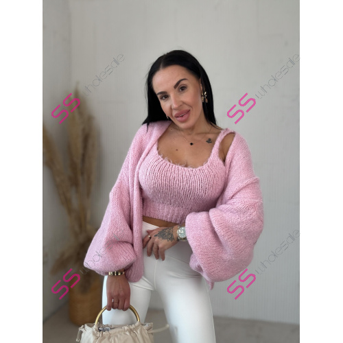 Pletený dvojdielny set – top a kardigán LINESA