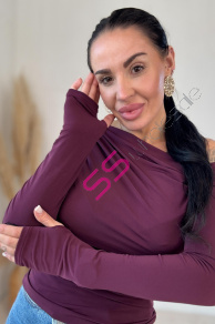 Elastické bordové tričko MINA