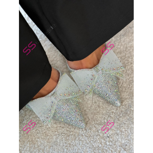 Lodičky s mašľou zdobené kamienkami LIBERTY