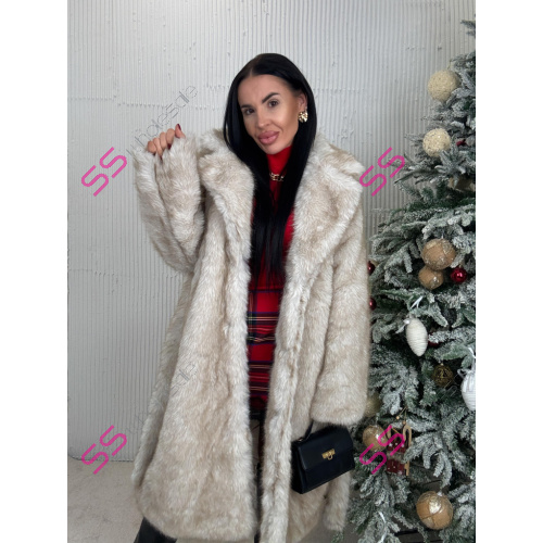 Kožušinová bunda s opaskom MIRANA