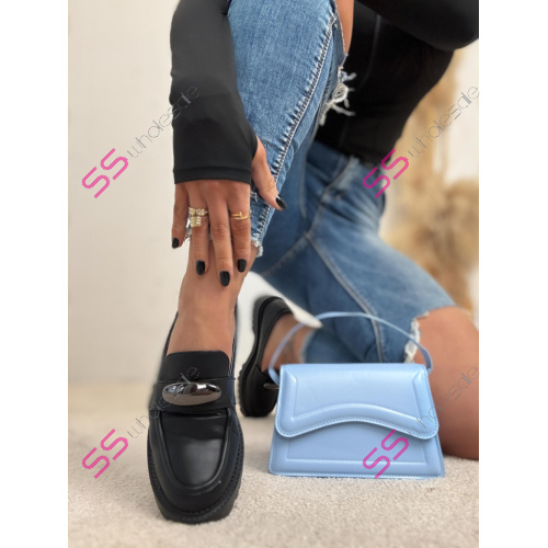 Čierne mokasíny SELIRA