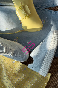 Platformové tenisky zdobené kamienkami BREDA