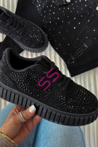 Platformové tenisky zdobené kamienkami BREDA