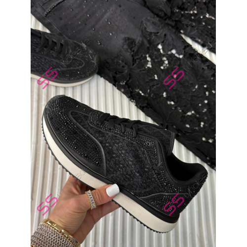 Platformové tenisky zdobené kamienkami NESANA-