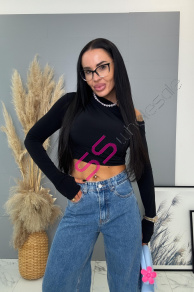 Elastické čierne tričko MINA