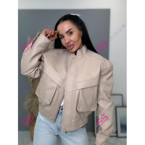 Koženková bunda s vypchávkami NALONA