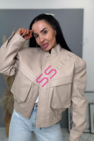 Koženková bunda s vypchávkami NALONA